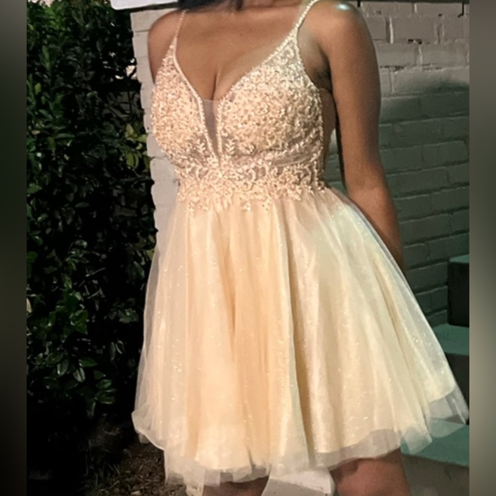 Short champagne dress